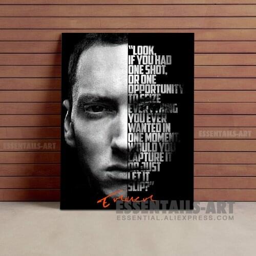 Eminem Saying quotes Canvas Wall Art Painting Decor Motto Bedroom Study studio print Living kid Room Home Decoration Prints