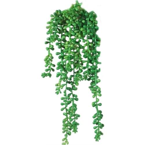 Artificial Succulents Plants Prop Flower Decoration For Home Garden Fake String Of Pearls Wall Hanging
