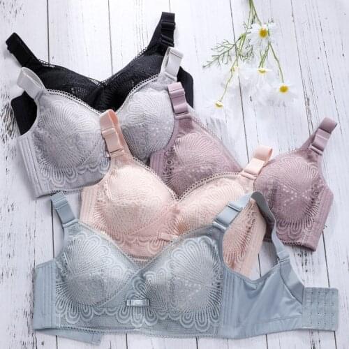 No Rims Underwear Womens Thin Large Bust Small Large Size Ultra-Thin Gathered Adjustable Bra Bra Women sexy bra