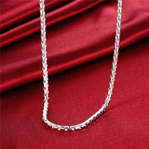 New 925 sliver 4.5MM 20 Inchs Necklace Fashion Jewelry For Women Engagement Birthday Delicate Gift