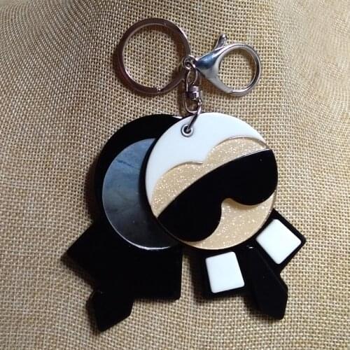 New Mirror Key Chain Cartoon Key Ring Fashion Pendant Bag Charming Car Holder Personality Gifts