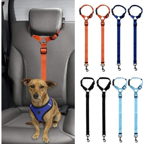 New Pet Dog Cat Car Seat Belt Safety Adjustable Harness Leash Travel Clip Strap Leads For Small Medium Dogs Puppy Accessories