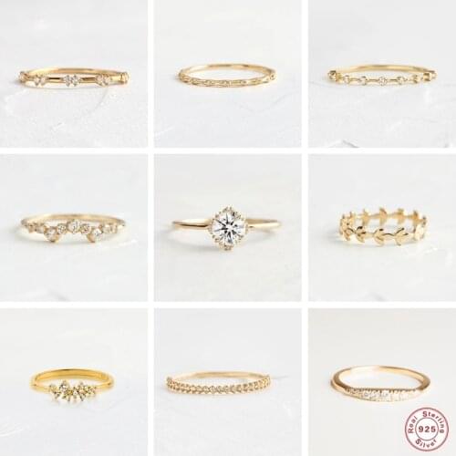 Luxury Anillo Plata 925 Minimalist White Crystal Wedding Rings For Women Girl Finger Ring Anniversary Birthday Gift Fine Jewelry