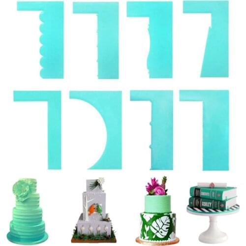Scraper Smoother Baking Supply 1pc New Spatula Cake Decoration Pastry Edge 8 Style Fondant Fashion Plastic Mousse Cake Tools