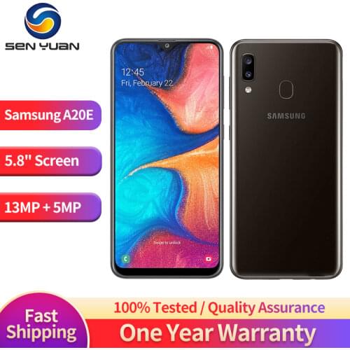 Original Samsung Galaxy A20e Octa-Core 5.8 Inches 3GB RAM 32GB ROM 13MP 5MP Dual Camera Android Smartphone Unlocked Cellphone