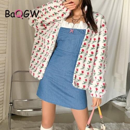 Streetwear Gothic Floral Print Y2K Long Jacket for Women Modis Longslive Casual Winter Harajuku Outerwear Coat Female Clothes
