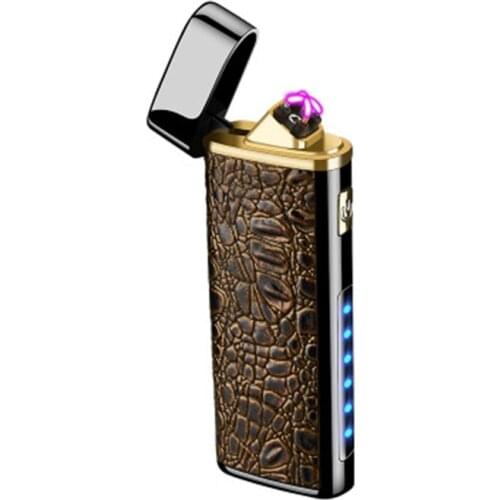 Business crocodile USB Lighter Waterproof Rechargeable Camouflage Plasma Lighter For Camping Sports Cigarette Smoking Lighter