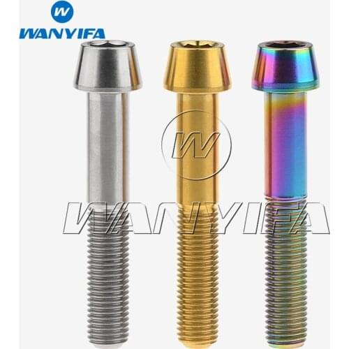 Wanyifa Titanium Bolt DIN912 Standard M10x 55 60 70 80 85 100mm Tapered Head Screw for Suzuki Kawasaki Ducati Motorcycle Car