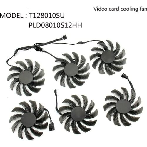 Replacement T128010SU / PLD08010S12HH Graphics Card Fan 75MM Video Card Cooling Fan Repair Part