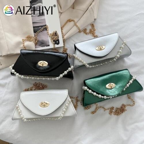 Female Baguette Handbags with Patent leather Design Tote PU Leather Embossing Shoulder Underarm Bags for Shopping