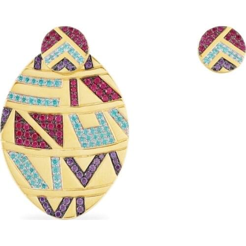 Sterling silver gold earrings tribal style women bohemian style earrings personality luxury banquet party fashion jewelry