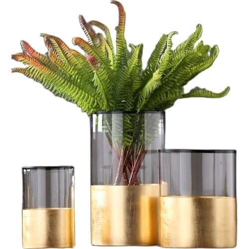 Nordic Gold Candle Holders Windbreak Vase Candle Holder Birthday Wedding Centerpieces for Tables Romantic Home Atmosphere FC328