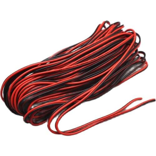10Meters Red and black lines PVC electronic cable Tin-coated copper wire 18awg 20awg 22awg 24awg 26awg ROHS