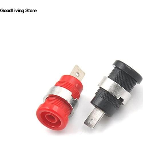 10Pcs/lot 2Colors 4mm Panel Mount Binding Post Connector Banana Female Jack Socket
