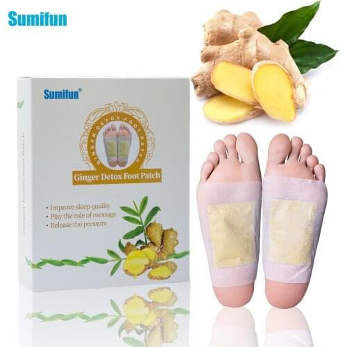 12Pcs/Box Sumifun Detox Foot Pads Patch Adhesives Herbal Cleansing Bamboo Pads Beauty Slimming Health Care K03001