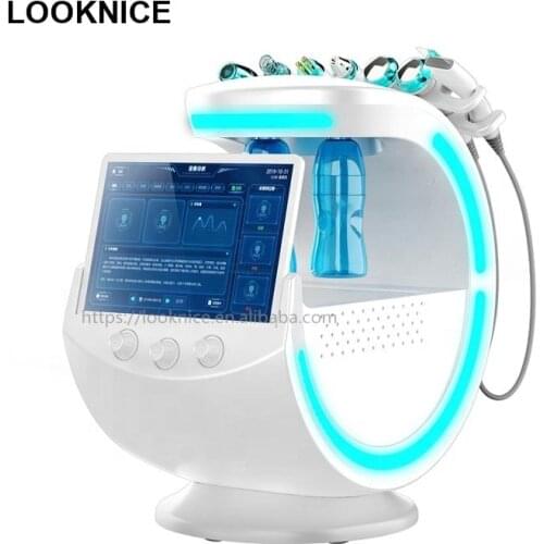 2020 Multifunction Smart Ice Blue Ultrasonic RF Aqua Skin Scrubber Dermabrasion Hydrafacials Machine with skin analysis system