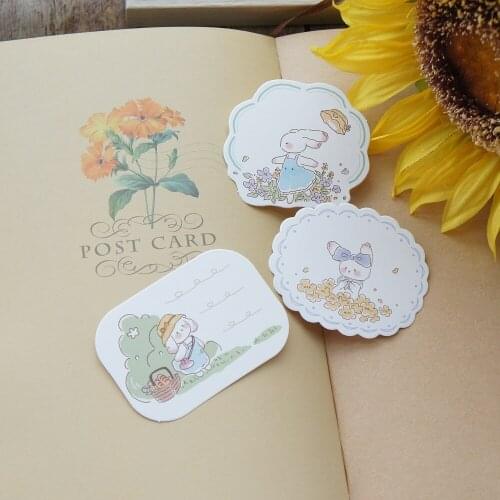 30pcs DIY Miss Rabbit Hiking Design Paper As Creative Craft Paper Background Scrapbooking Mothers Day Gift DIY Use