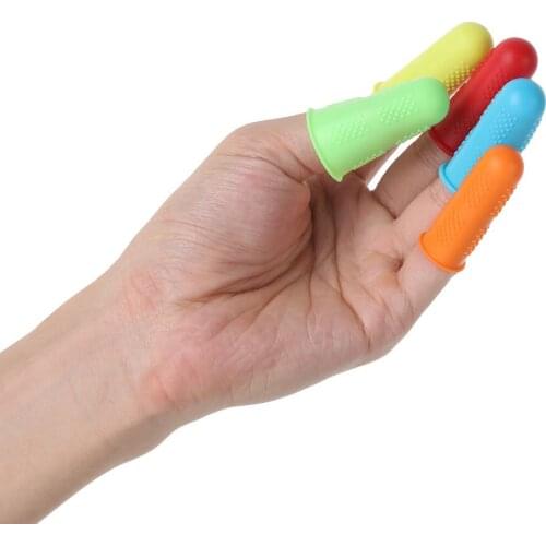 5Pcs Sewing Thimble Finger Caps Non-slip Rubber Breathable Protective Cover Silicone Finger Cover Quilting Sewing Needlework