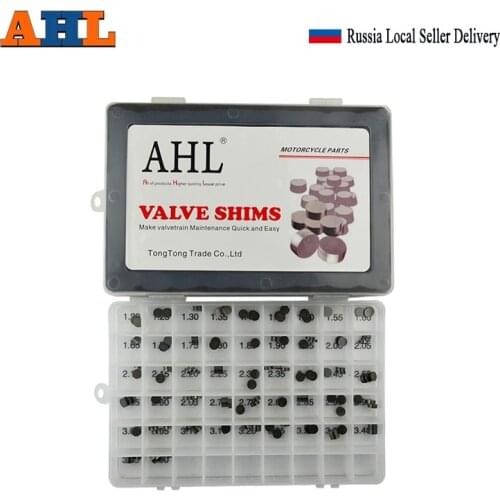 AHL 141pcs Motorcycle Engine Parts Adjustable Valve Shim 7.48mm Complete Refill Kit For Honda for Suzuki for Yamaha for Kawasaki