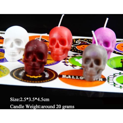 Halloween Party Accessories 3D Skull Silicone Candle Mold for DIY Handmade Craft Candle Making Mould