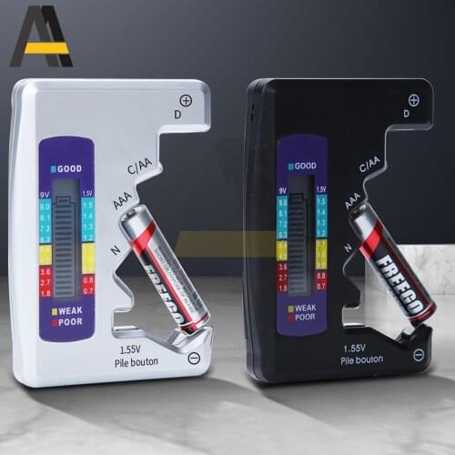Digital Battery Tester LCD Display 9V 1.5V C D N AA AAA Button Cell Battery Capacity Check Detector Capacitance Diagnostic Tool