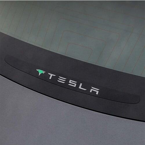 For Tesla model 3/S/X Car rear glass stickers custom logo tail lamp 3D brake Light decoration stickers for Tesla Accessories
