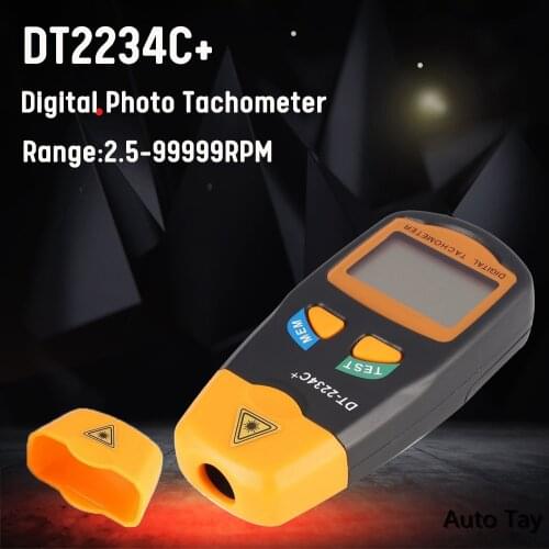 DT2234C + Digital Laser Tachometer RPM Meter Non-Contact 2.5RPM-99999RPM LCD Display Speed Meter DT2234C Tester Speed