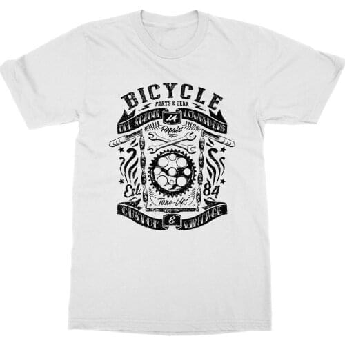 Male Best Selling T Shirt Old School Lowriders T-Shirt Biker Pedal Ride Cycle Gear Wheel Saddle Bicycle Summer Tee Shirt