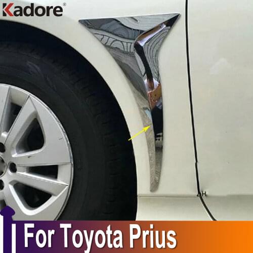 For Toyota Prius 2016 2017 Chrome Car Side Air Vent Cover Trim Fender Sticker car-styling Exterior Accessories