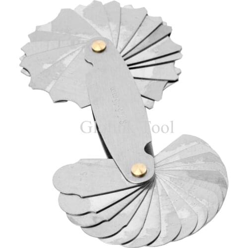 Stainless Steel R 1-6.5mm R Gauge Radius Gauge Replacement Pocket Folding Blade Measuring & Gauging Tools