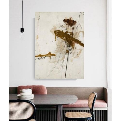 Citon Canvas David Hockney《1959.2nd Abstract》Art Oil painting Artwork Poster Picture Modern Wall decor Home Decoration