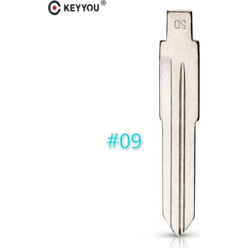 KEYYOU 10pcs #09 Blade Remote New Arrival Blank Key Replacement Uncut Blade For Mazda Vizi 323 626 929