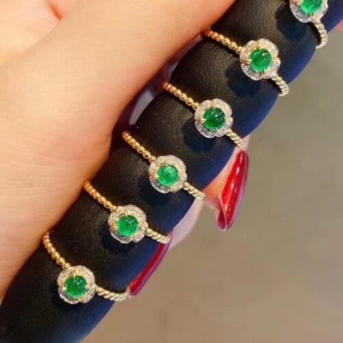 The Best engagement Gift Emerald Ring Natural And Real 925 sterling silver Fine jewelry Emerald Ring