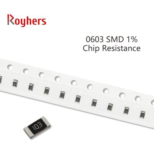 100Pcs 0603 SMD Resistor Kit 1% Tolerance 402R-30K 1.3K 1.5K 1.6K 1.8K 2K 2.2K 2.4K 10 Ohm Full Value Available DIY Assorted Set