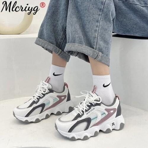 Fashion Woman Mesh Breathable Casual Shoes 2021 Spring Autumn New Woman Sneakers Walking Comfort Woman Lace-up Vulcanized Shoes