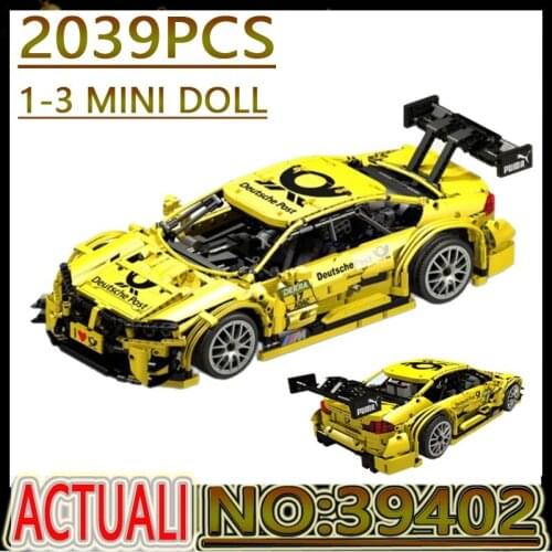 Hot 2039PCS M4 DTM - Timo Glock Sports Cars Vehicle Function Fit MOC-39402 Building Block Bricks Toy Kid Birthday Christmas Gift