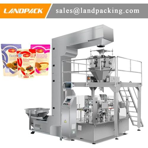 Multi Head Weigher Flaxseed Rotary Granule Premade Pouch Packing Machine
