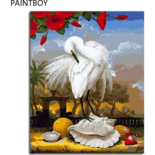PAINTBOY Framed DIY Painting By Numbers On Canvas Of Animals Oil Painting Home Decor For Living Room Wall Art