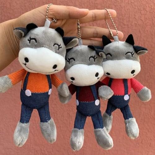 New creativ Cute happy cow plush soft Expressive Hilarious cattle doll pendant bag bed decoration christmase birthday gift