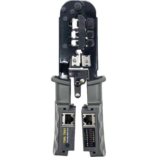 TOP RJ45 Crimper Network Lan Cable Tester Cutting Tool for Cat7 Cat6 Cat5 RJ11 RJ12 RJ45 Crimper Metal Clip