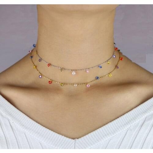 Boho Gold Color Round dots Pendant necklace For Girl chain necklaces for women Bijoux Collares Mujer gargantilha Collier Femme