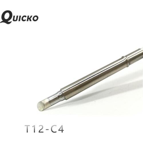 QUICKO T12-C4 Shape C series Solder iron tips welding heads tools for FX9501/907 T12 Handle OLED&LED station 7S melt tin