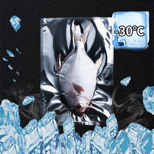 100pcs 240mic -30℃~100℃ Open Top Plastic Vacuum Bag Chicken Meat Sausage Vegetables Fridge Fresh Heat Sealing Nylon Pouches