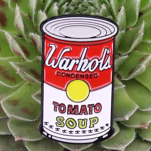 Campbell Soup Can brooch gift Enamel pin