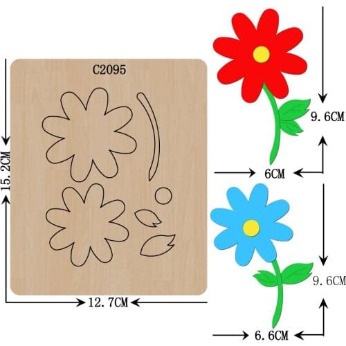 New Flower Wooden die Scrapbooking C2095 Cutting Dies