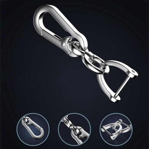 Simple Strong Carabiner Buckle Car Keychain Key Chain Ring Detachable Keyring Key Holder