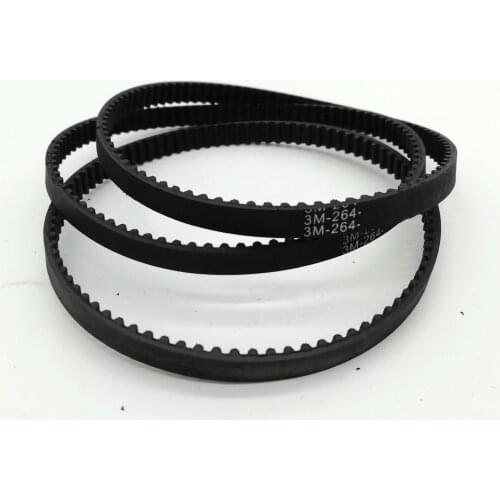 HTD3M Closed-loop Timing Belt 264mm length, 88 teeth, 6mm width Endless Belt
