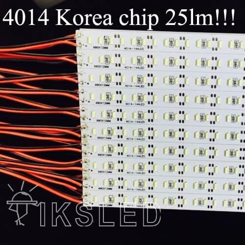 SMD 4014 Korea chip 1M*100pcs Super Bright Hard Rigid Bar light DC12V 100cm 144 led SMD 4014 Aluminum Led Strip light