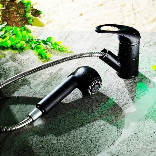 2015 single handle black pull out kitchen mixer black bronze kitchen mixer sink faucet black kitchen tap torneira cozinha