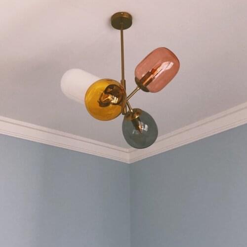 Nordic modern childrens room chandelier restaurant bedroom girl room bubble ball creative small apartment lamps